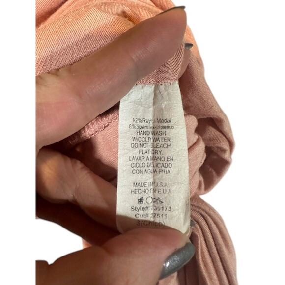 Final Touch Blush Pink Sleeveless Side Knot Tie Cropped Top Women Sz S - Picture 6 of 7